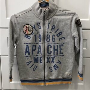 Boys Mexx Full-Zip Sweatshirt – Size 9–10 – Heather Gray